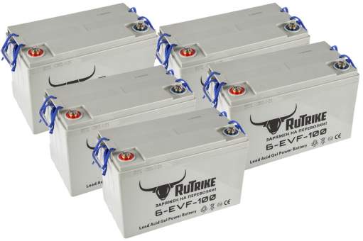 Комплект тяговых гелевых аккумуляторов RuTrike 60V100A/H C3 Комплект тяговых гелевых аккумуляторов RuTrike 60V100A/H C3