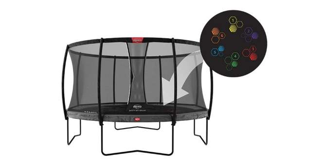 Батут Berg Champion Regular 430 Grey Levels +защитная сетка Safety Net Deluxe 